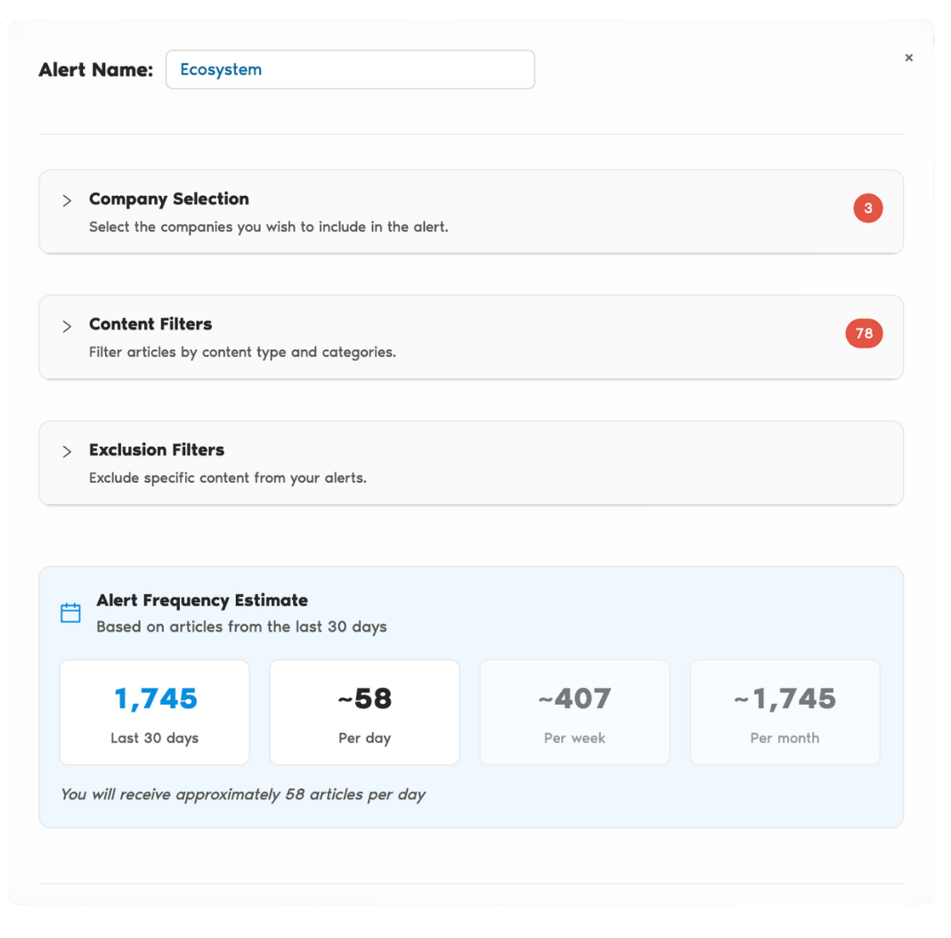 Business radar alerts